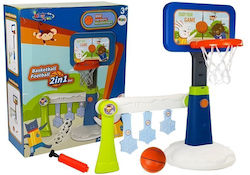 Lean Toys Copii Baschet Exterior και Spațiu interior cu Suport și Minge