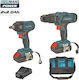 Bormann BCD9012 Set Impact Driver & Impact Drill Driver 18V with 2 Batteries 2Ah and Case