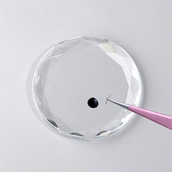 Lash Glue Stand Crystal Round Γυάλινη Παλέτα Κόλλας