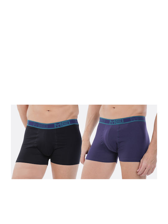 MEI Ανδρικά Μποξεράκια Μπλε/ Μαύρο 2Pack