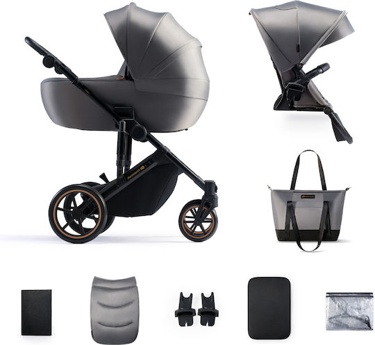 Kinderkraft Prime 2 Adjustable 2 in 1 Baby Stroller Suitable for Newborn Shadow Grey