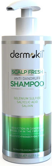 Dermokil Scalp Fresh Σαμπουάν για Ευαίσθητο Τριχωτό κατά της Πιτυρίδας για Λιπαρά Μαλλιά 390ml