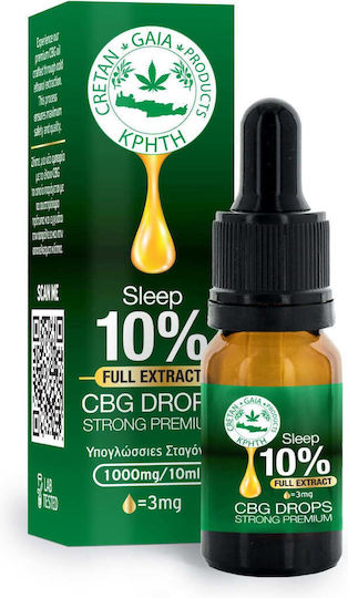 Gaia Öl Hanfprodukte (CBD) in Drops mit 10% CBG mit Geschmack Natürlich 10ml