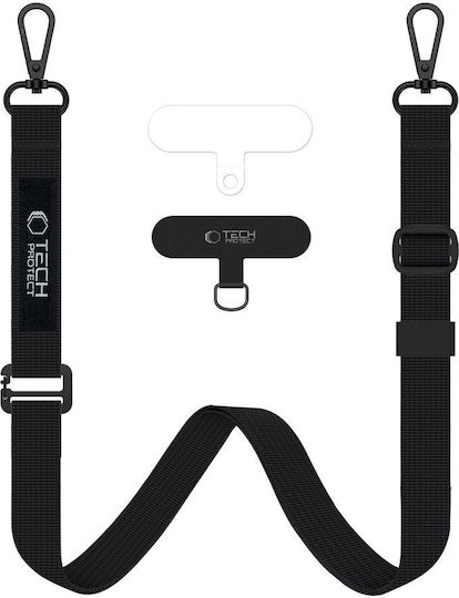 Tech-Protect Rope Crossbody Nackenriemen für Handys Schwarz