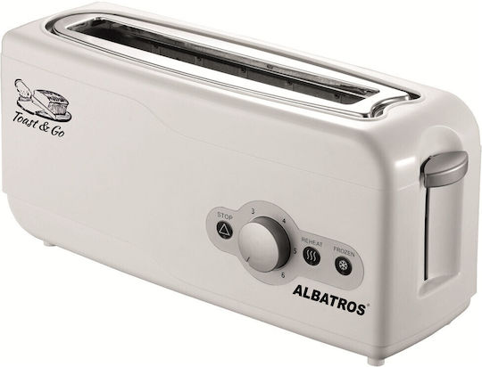 Albatros Express Toaster 2 Schlitze 750W Weiß