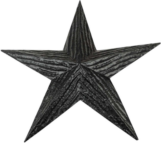 Zen Collection Metal Christmas Decorative Pendant Star 56.5x8x59cm Black