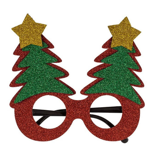 Weihnachtsbekleidungsaccessoires Out of the Blue Weihnachtsbaum Brillen mit Muster Baum 12x16cm