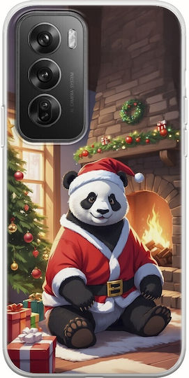Animale de Crăciun Panda Oppo Reno 12 Pro 5g TPU Flexibil Silicon Transparent