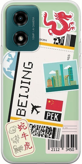 Ticket To Beijing Motorola Moto G04s Flexible Tpu Διάφανη Σιλικόνη