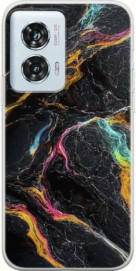 Rissiger Marmor Bunt Motorola Edge 50 Fusion 5g Flexibles TPU Transparentes Silikon