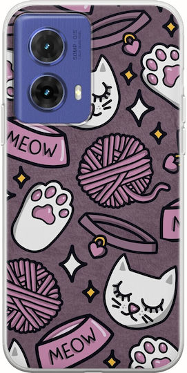 Cat Lover Motorola Moto G85 5G Flexible TPU Transparent Silicone