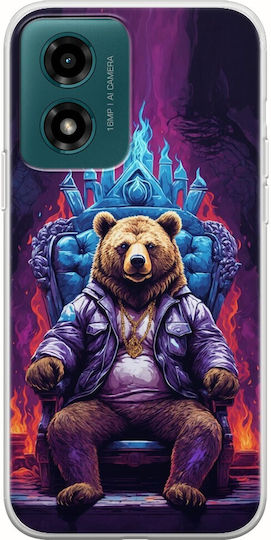 Animale Sălbatice Urs Motorola Moto G04s TPU Flexibil Silicon Transparent