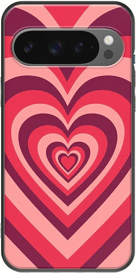 Latte Love Rot Google Pixel 9 5G Schwarzes TPU Schwarzes Silikon