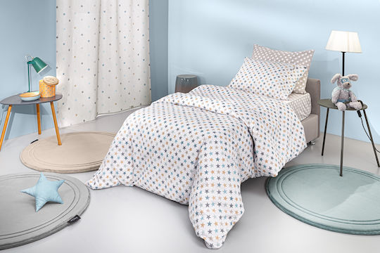 Guy Laroche Bettwäsche-Set Einzel Baumwolle Cosmos Sky 165x250cm 3Stück
