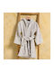 Melinen Kids Hooded Bathrobe Ecru