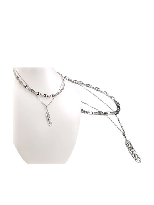 Isay Collection Double Necklace Made of Steel