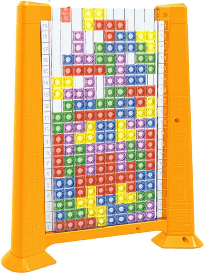 Puzzle Tetris Tangram Flippy Joc de Inteligență 70 Piese Multicolore 3D Montessori Interactiv Plastic Include Zaruri Sac de Depozitare pentru Piese Vârstă 6+ Cadru 23 X 19.8 X 5 Cm
