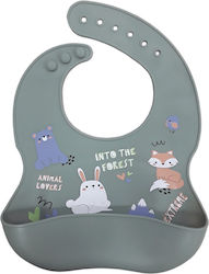 Beboulino Waterproof Bib Silicone with Pocket Grey