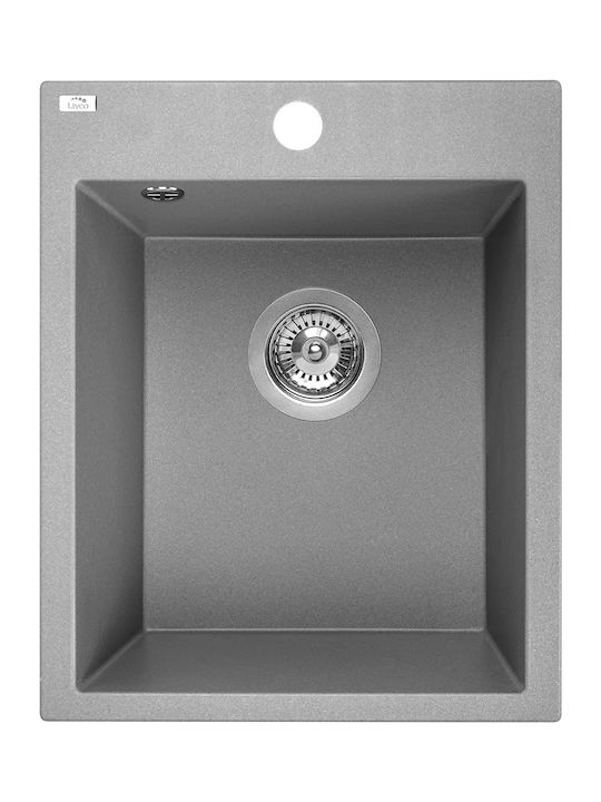 Laveo Drop-In Spüle aus Verbundgranulat B39xT48cm Gray