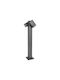 KT Lighting Outdoor Floor Lamp Small Post LED for Exterior Space 6.2W with Natural White Light Gray