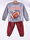 Kinder Sweatpants Set - Jogginganzug Grey-bordeaux 2Stück