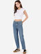 Damen Stoffhose in Gerader Bein Stil Blau