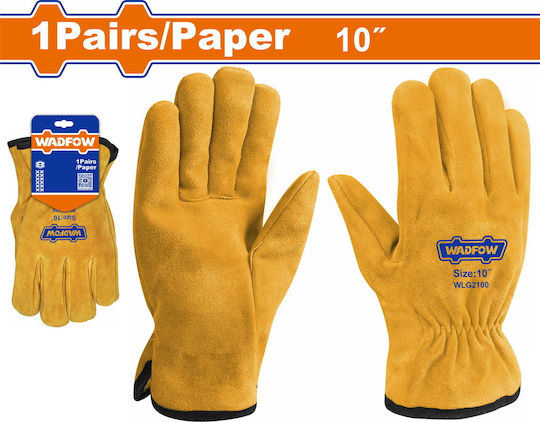 Wadfow Gloves for Work Driver Leather 1pcs