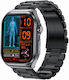 Microwear ET585 Smartwatch με Παλμογράφο (Black Steel)