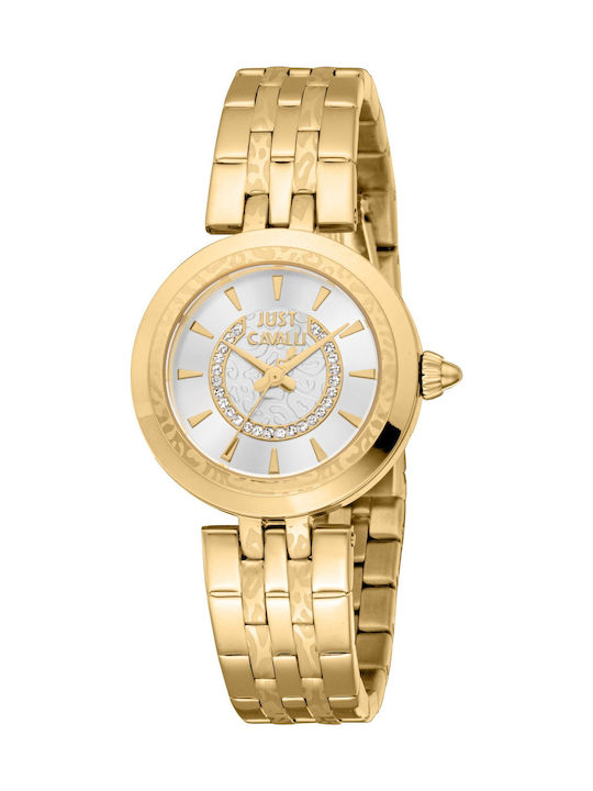 Just Cavalli Animalier Γυναικείο Ρολόι 30mm Μπα...
