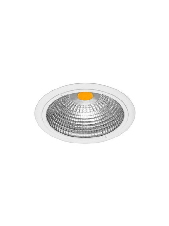 KT Lighting Einbau Spot mit integriertem LED und Warmweißes Licht Weiß 1Stück