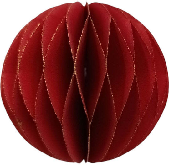 Hängendes Kugel Ornament Ornament Papier Rot 7.5cm