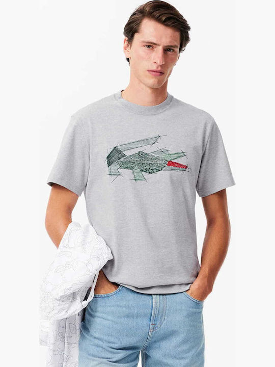 Lacoste T-shirt Γκρι Ανοιχτό