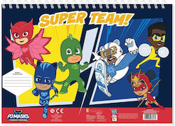 Διακάκης Μπλοκ Ζωγραφικής Pj Masks Super Team