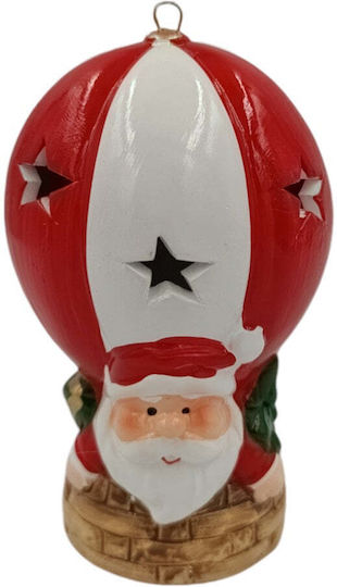 Weihnachtliche dekorative Keramik-Heißluftballon-Leuchte 13x6cm 2 Designs