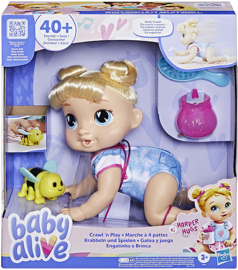 Hasbro Baby Alive Baby Doll Set Baby Alive Crawl 'n Play for 3+ Years 27 cm