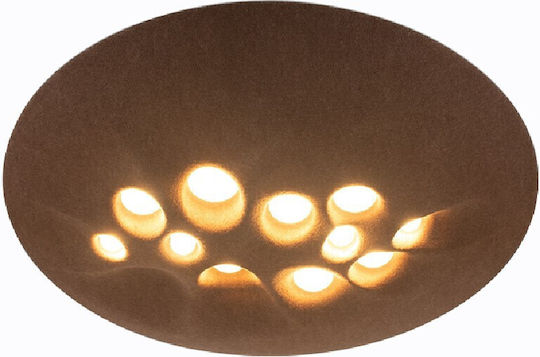 Sun Light Πλαφονιέρα Οροφής Καφέ με Ενσωματωμένο LED