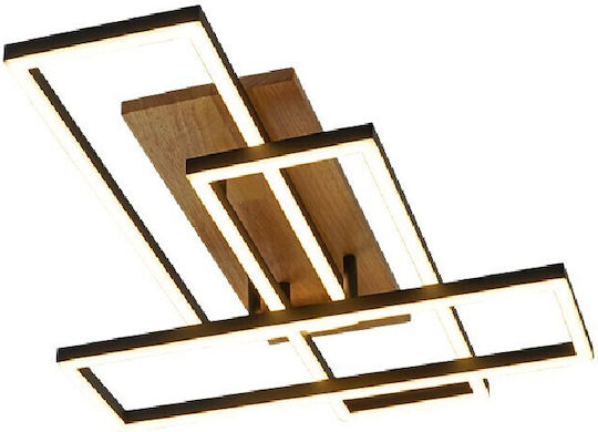 Sun Light Πλαφονιέρα Οροφής 52εκ. Μαύρη με Ενσωματωμένο LED και Τηλεχειριστήριο