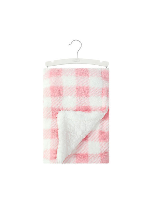 Mother's Choice Κουβέρτα Αγκαλιάς & Λίκνου Fleece Ροζ Pink 76x102εκ.