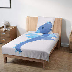 Homelevel Set Kids Duvet Cover Single Blue