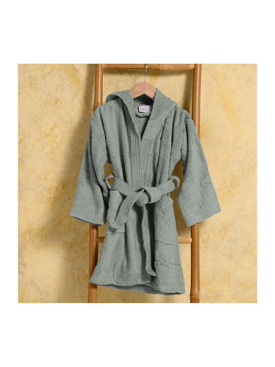 Melinen Kids Hooded Bathrobe Aqua