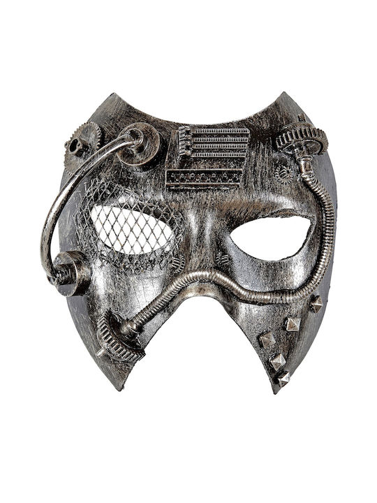 Μασκα Steampunk Ασημι
