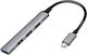 LogiLink USB-Hub 4 Anschlüsse USB 3.2 mit USB-C Anschluss Graues