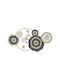 Inart Decorative Geometric Element Cirsus Multicolour Metal 91x4x49cm