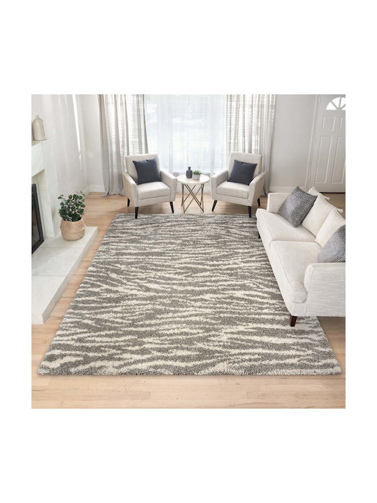 Saray Home Χαλί Ορθογώνιο Shaggy Μπεζ-γκρι 160x220cm