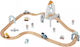 Tooky Toys Set with Train made of Wood for 3+ years+ Years