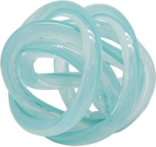 Decorative Knot Blown Glass Turquoise Sea Small Φ12cm 1/12kib 15-70041
