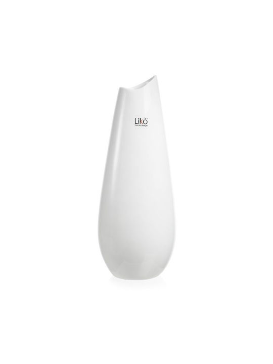 Fankon Flowers Decorative Vase Ithaca White 11.5x11.5x30cm