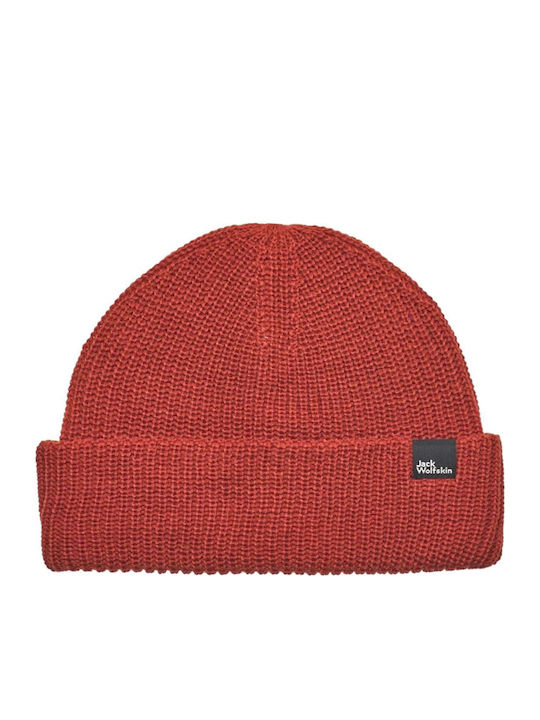 Beanie Unisex Σκούφος Πλεκτός σε Πορτοκαλί χρώμα