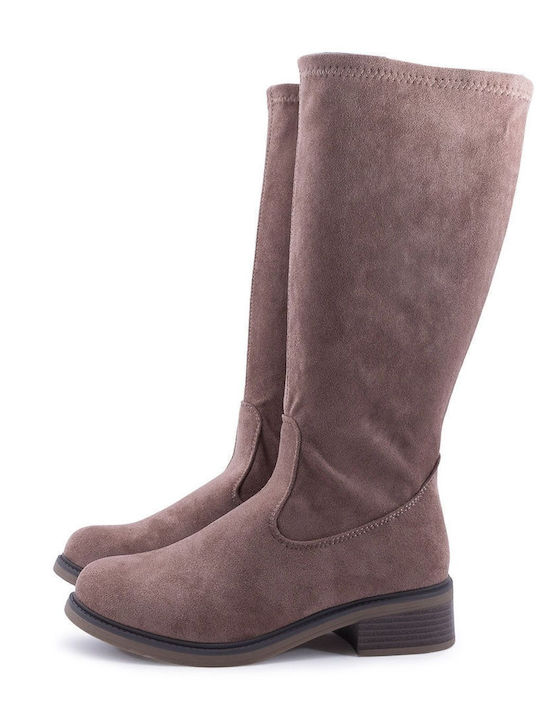 Suede Women's Boots Tabac Brown