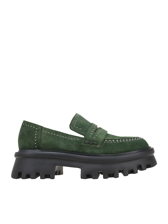 Favela Leon Women's Loafers in Khaki Color